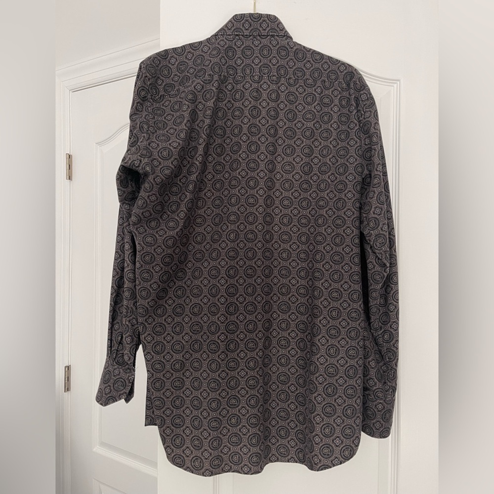 Etro Milano Made in Italy Paisley Print Button Front Shirt Size 40 L - Picture 3 of 5